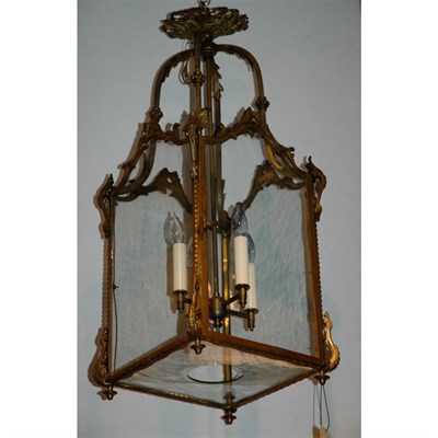 Lot 459 - Louis XV Style Gilt-Bronze Hanging Lantern...