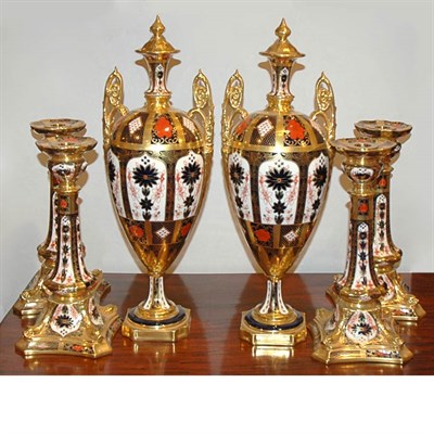 Lot 424A - Pair of Royal Crown Derby Porcelain Covered...
