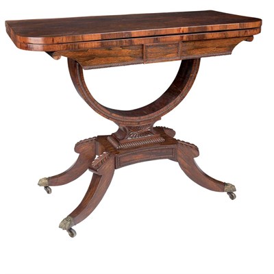 Lot 577 - Regency Rosewood Games Table The hinged top...