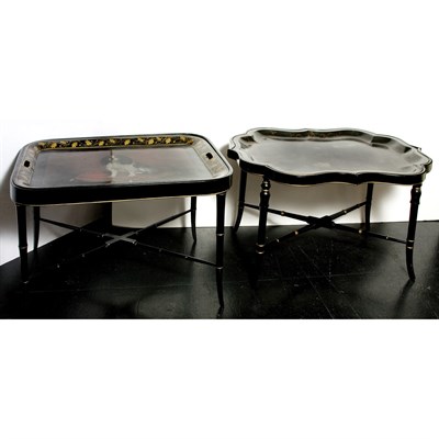 Lot 255 - Victorian Papier Mache Tray Height 19 inches,...