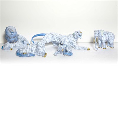 Lot 315 - Group of Five Herend Porcelain Figures of Animals