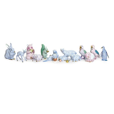 Lot 312 - Group of Herend Porcelain Figures and Figural...