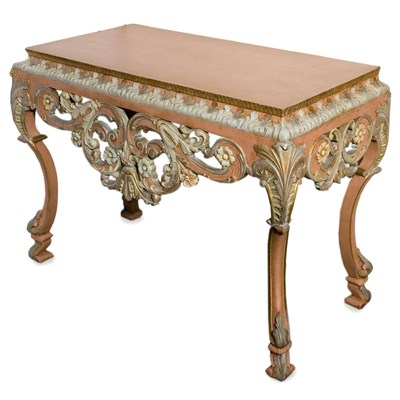 Lot 253 - Italian Rococo Style Painted Console Height 30...