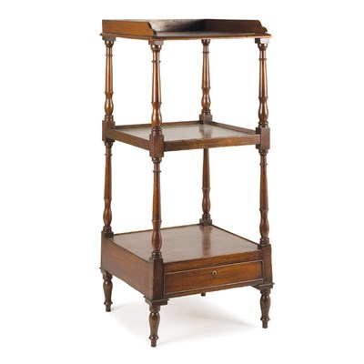 Lot 417 - Regency Mahogany Three-Tier Etagere Height 42...