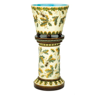 Lot 78 - Rorstrand Art Nouveau Majolica Jardiniere and...