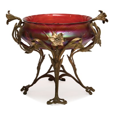 Lot 319 - Bohemian Molded Glass and Gilt-Metal...