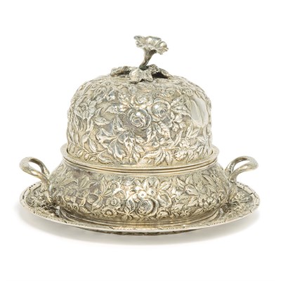 Lot 189 - S. Kirk & Son Sterling Silver Covered Butter...