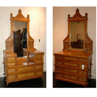 Lot 135 - American Modern Gothic Style Chestnut Bedroom...