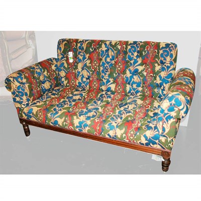 Lot 223 - Aesthetic Movement Mahogany Tufted Upholstered...