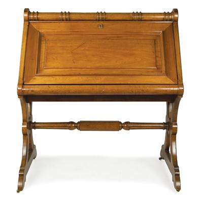 Lot 405 - Gothic Revival Mahogany Double Slant Front...