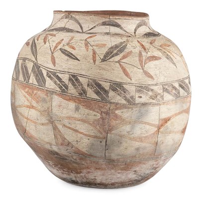 Lot 175 - Pueblo Polychrome Pottery Jar Possibly Laguna,...