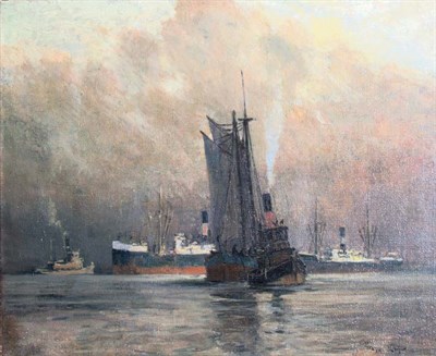Lot 55 - Parker Newton American, d. 1928 Boats at Sea...
