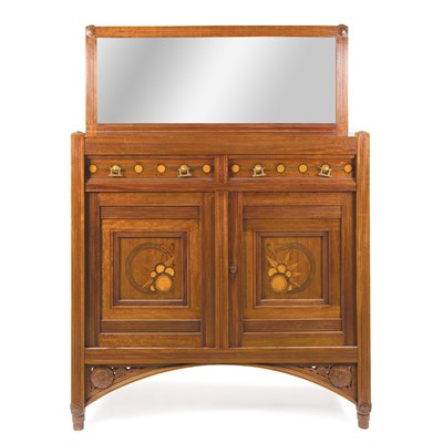 Lot 227 - Aesthetic Movement Marquetry Inlaid Mahogany...
