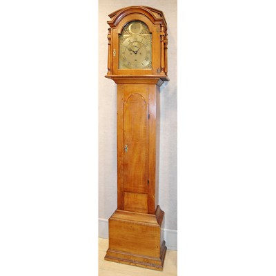 Lot 142 - Queen Anne Style Maple Tall Case Clock The...