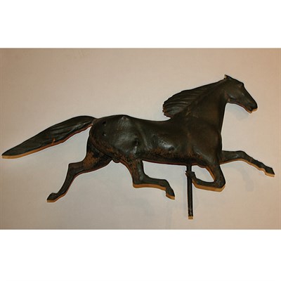 Lot 281 - Copper Hollow Body Running Horse Weathervane...