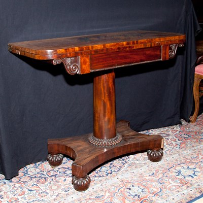 Lot 511 - William IV Mahogany Fold-Over Game Table Circa...