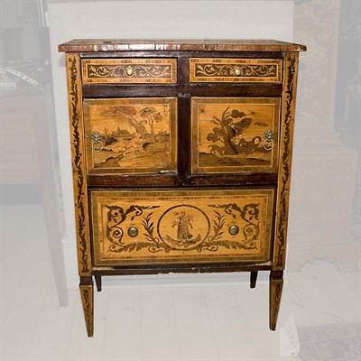 Lot 415 - Northern Italian Neoclassical Marquetry Side...