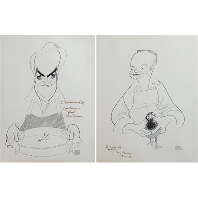 Lot 359 - AL HIRSCHFELD (1903-2003) Pair of Hirschfeld...
