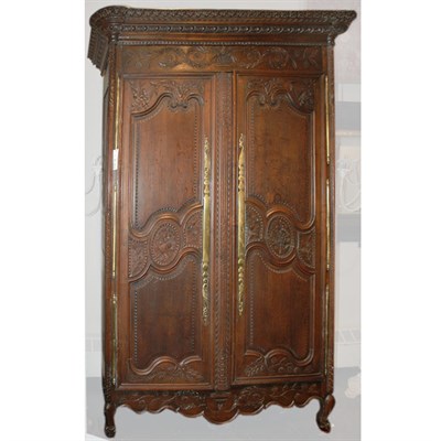 Lot 350 - Provincial Louis XVI Oak Armoire The...
