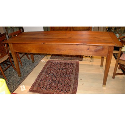 Lot 247 - French Mahogany Farm Table Height 32 inches,...