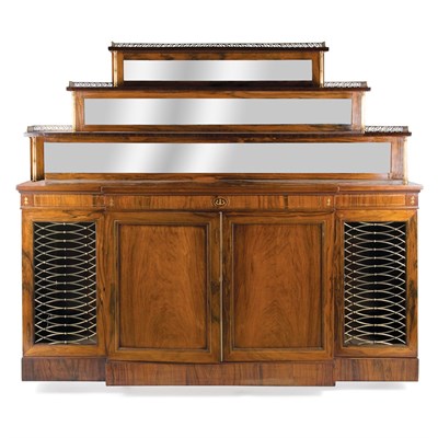 Lot 403 - Regency Style Brass Inlaid Rosewood and...