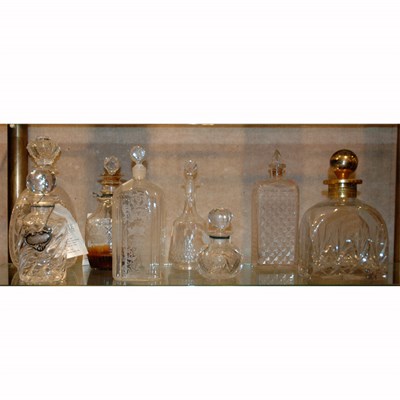 Lot 255 - Group of Eight Glass Decanters Height of...