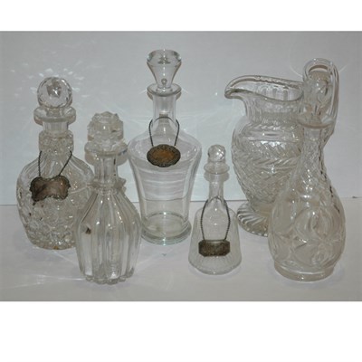 Lot 236 - Group of Five Cut Glass Decanters; Together...