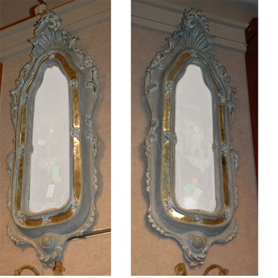 Lot 441 - Pair of Italian Rococo Style Silvered Wood...
