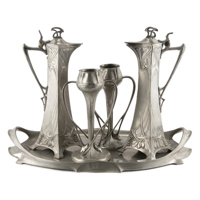 Lot 207 - Group of English and Continental Art Nouveau...