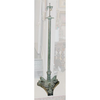 Lot 472 - Neoclassical Style Bronze Floor Lamp The...