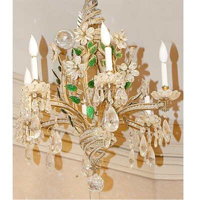Lot 440 - Rococo Style Gilt-Metal and Green and...