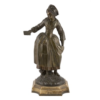 Lot 470 - French Bronze Figure of a Woman After a model...