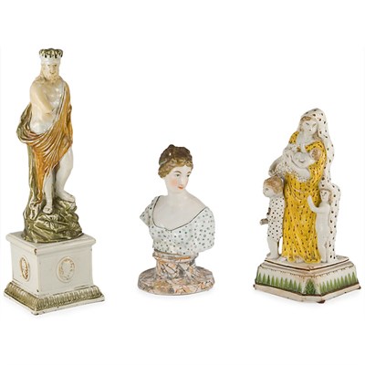 Lot 334 - Two English Pearlware Figural Groups 19th...