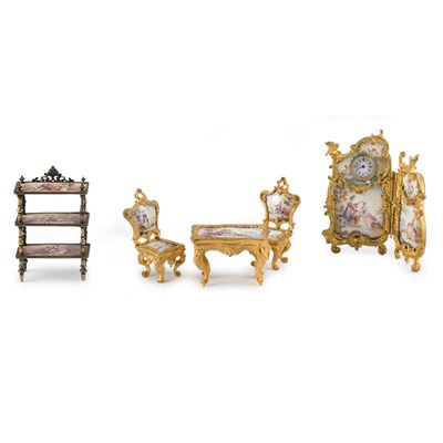 Lot 84 - Group of Vienna Gilt-Bronze and Gilt-Metal...