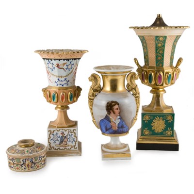 Lot 169 - Group of Paris Porcelain Articles Comprising...