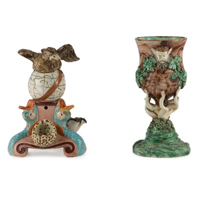 Lot 562 - English Pearlware Vase 19th Century Modeled as...