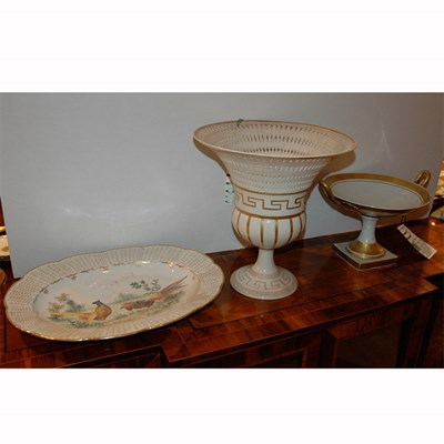 Lot 281 - Berlin Porcelain Oval Platter; Together with a...