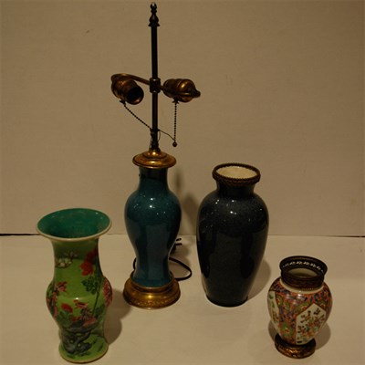 Lot 232 - Group of Chinese Porcelain Vases One mounted...