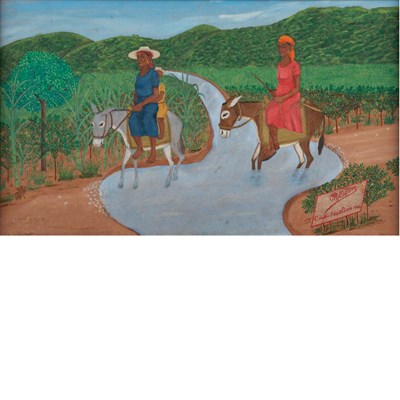 Lot 132 - Philome Obin Haitian, 1892-1986 Crossing the...