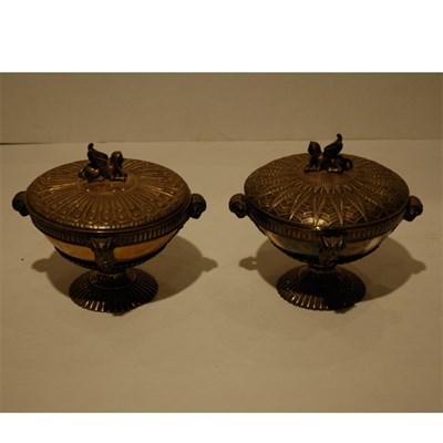 Lot 356 - Companion Pair of Neoclassical Style Silver...
