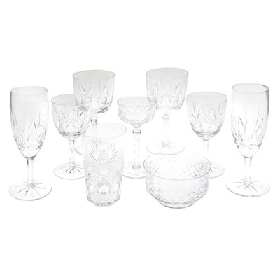 Lot 226 - Assembled Set of Cut Glass Stemware and Bowls...