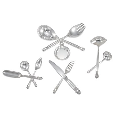 Lot 215 - Georg Jensen Sterling Silver Flatware Service...