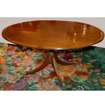 Lot 427 - George III Style Banded Mahogany Breakfast...