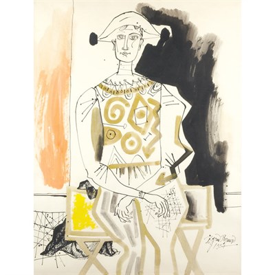 Lot 12 - Byron Browne American, 1907-1961 Saltimbanque,...