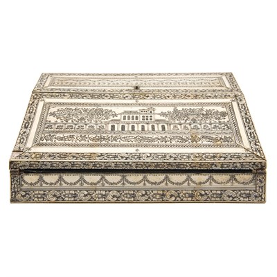 Lot 342 - Anglo-Indian Bone, Horn and Sandalwood Lap...