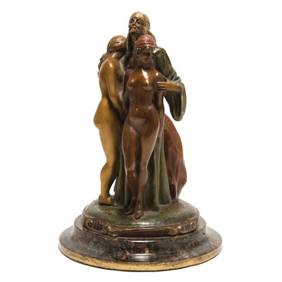 Lot 107 - Austrian Cold Painted Bronze Figural Group...