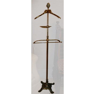 Lot 220 - Brass Valet Height 58 inches.