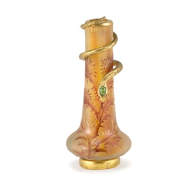 Lot 320 - French Art Nouveau Gilt-Metal Mounted Acid...