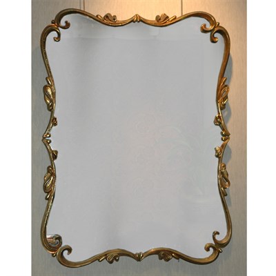 Lot 123 - Rococo Style Painted and Gilt-Metal Mirror...