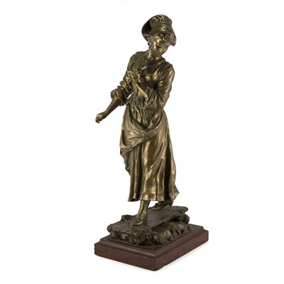 Lot 428 - Gilt-Bronze Figure of Passage du Ruisseau...
